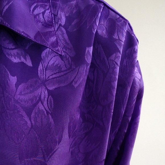 H.E.R - Beautiful Silky Purple Oversized Blouse - Picture 11 of 13